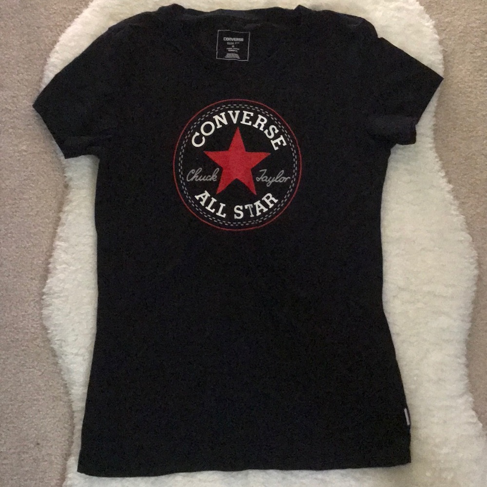 NWOT Converse All-Star Black Classic Logo T-Shirt